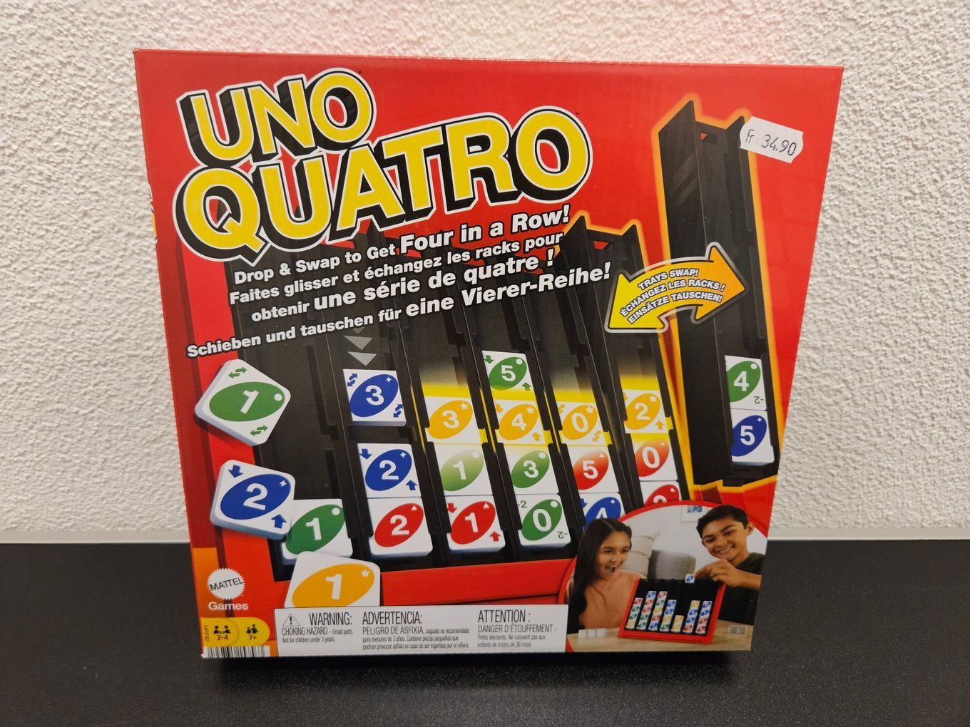 Mattel Spiele: Neu - Mattel - UNO Quatro – Neu und originalverpackt aus Dagmersellen von Jarsetz_Restposten