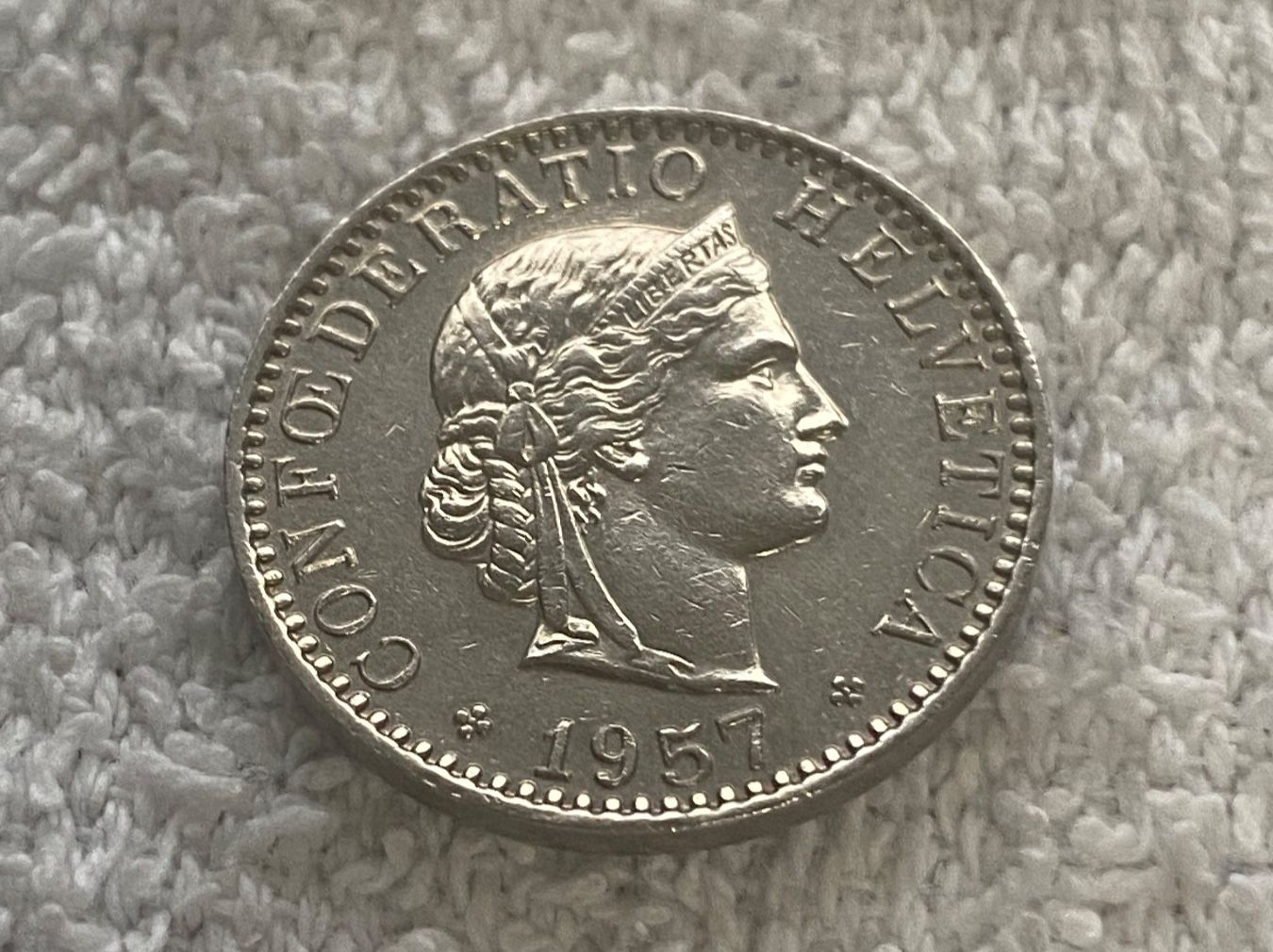 Tutti le monete: 20 centimes/rappen 1957 – Usato da Nyon venduto da Ilmi09
