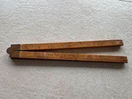 Seltener LUFKIN Buchsbaum & Messing Gliedermassstab Nr. 3851