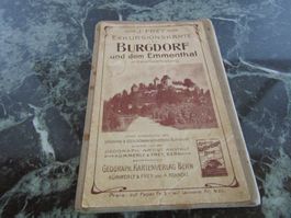 Alte Exkursionskarte Burgdorf/Emmental               (Nr.10)
