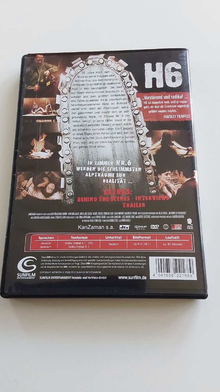 Tutti i DVDs: H6 - Tagebuch eines Serienkillers DVD - Horror pur! – Usato da Worb venduto da niklas2001 1