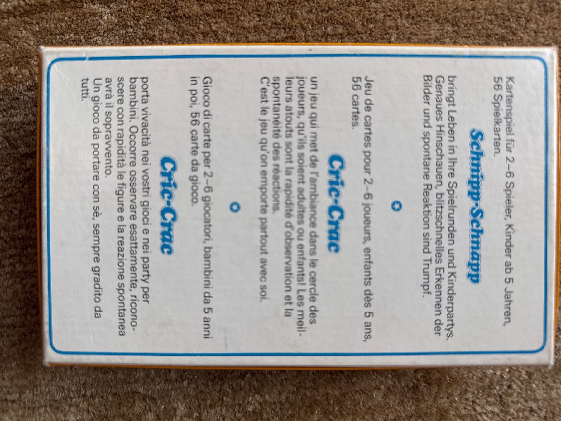 Carlit Giochi: Schnipp-Schnapp / Cric-Crac , Vintage – Usato da Aarau venduto da Kilauea 4