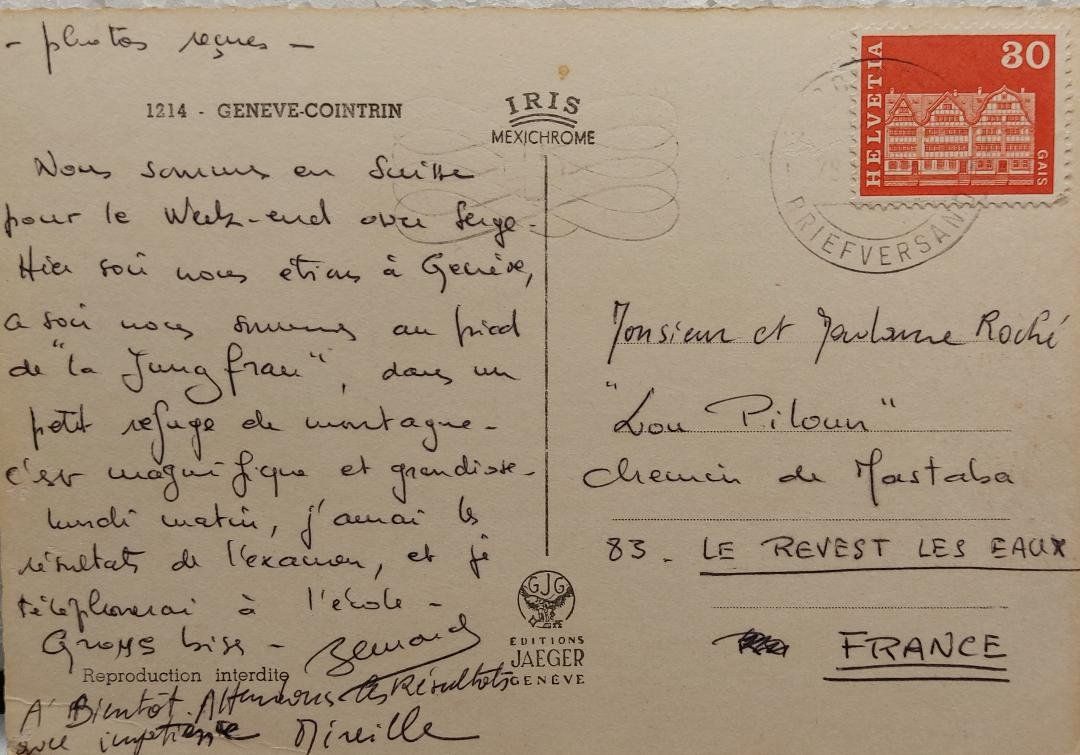 Ansichtskarten: GENÈVE - COINTRIN – Gebraucht aus Delémont von Domdom1 1