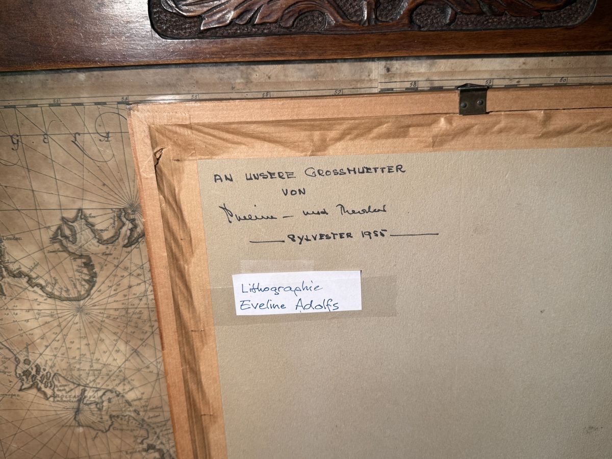 Grafica & Litografie: Antike Lithografie Eveline Adolfs Mutter mit Kind gerahmt  – Usato da schaffhausen venduto da VintAntik_1980 8