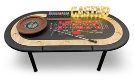 Roulette Tisch inkl. Mahagoni Kessel pro Tag (MIETE)