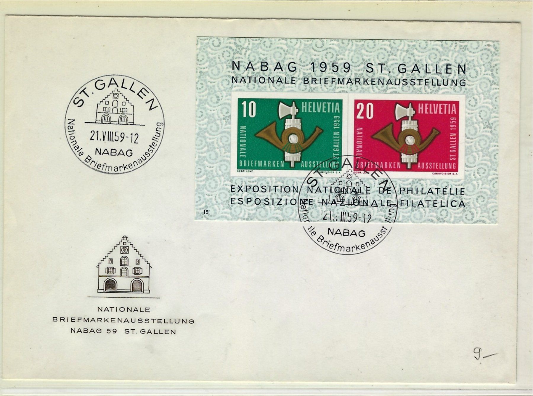 Tutti i francobolli: 1959 Brief Nabag Block   15873 – Usato da Lunden venduto da Animus999