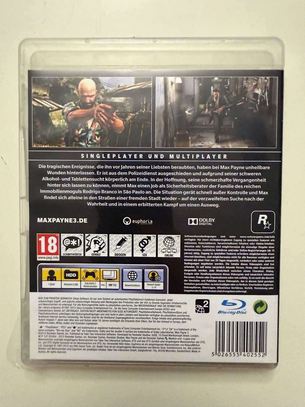 Giochi: PlayStation 3 Game MAX PAYNE 3 PS3 – Usato da Münsingen venduto da Ganjam 2