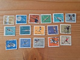 China Briefmarken Satz aus 1959 gestempelt Karte N1gem.Bild