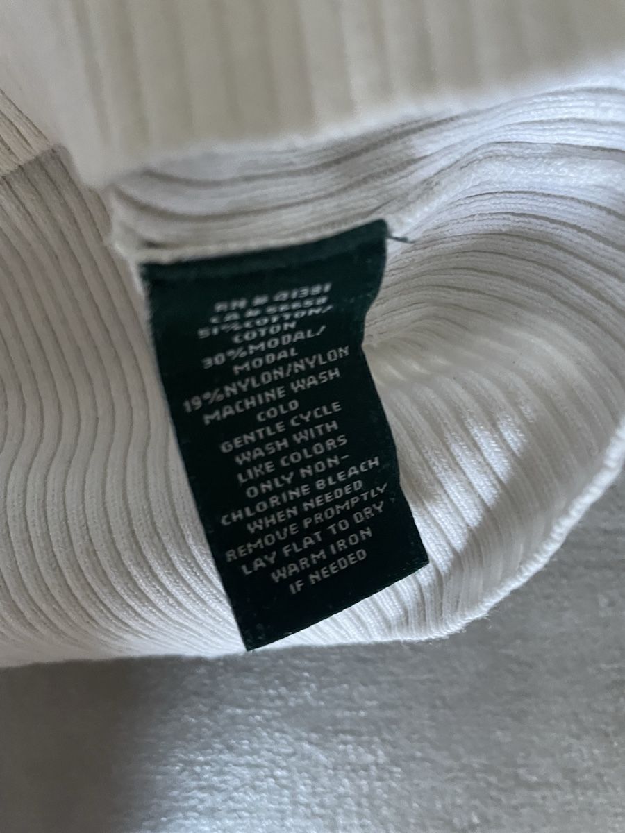 Ralph Lauren Maglioni & Felpe: Pull Col roulé Lauren Ralph Lauren Blanc Taille L – Usato da Plan-les-Ouates venduto da Skyesvintage 2