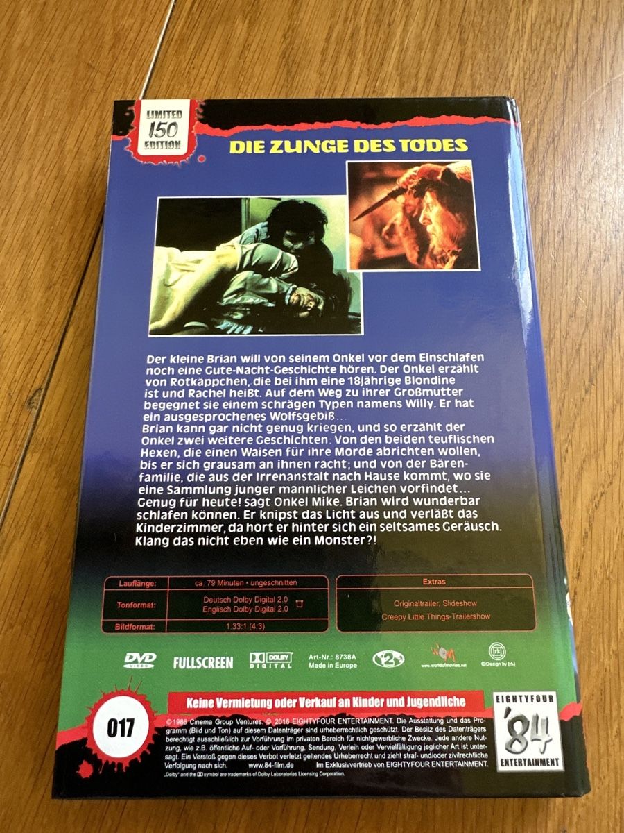 Alle DVDs: Die Zunge des Todes große hartbox 84 Entertainment – Gebraucht aus Benken ZH von Audi-erich 1