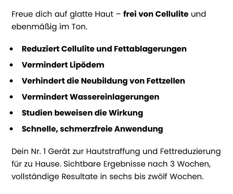 Attrezzature mediche: Cellugone 3.0 Glatte und straffe Haut – Usato da Dübendorf venduto da fadrinli 3