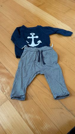 H&M Baby Set Grösse 74, Pullover mit Anker & Hose ⚓️