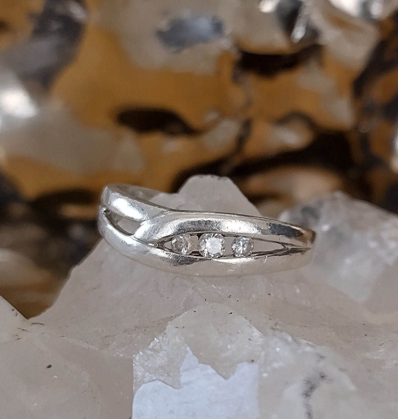 Anelli: RING IN 925 SILBER MIT 3 ZIRKONIA – Usato da Romanshorn venduto da Glitzer-Paradies 1
