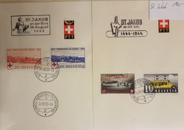 ZB88) 2 PTT Böglein mit Sonderstempel