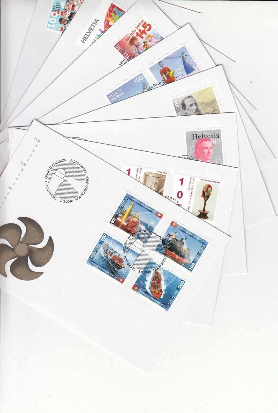 Tutti i francobolli: CH Ausgaben 1 / 2016 FDC – Usato da Bürglen TG venduto da StampGraf