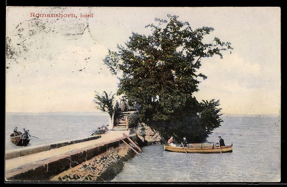 Cartoline postali: AK Romanshorn, Inseli mit Ruderboot – Usato da Berlin venduto da bartko-reher