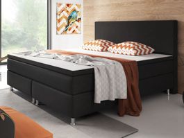 Boxspringbett 180x200 Schwarz Hotelbett Doppelbett Bett