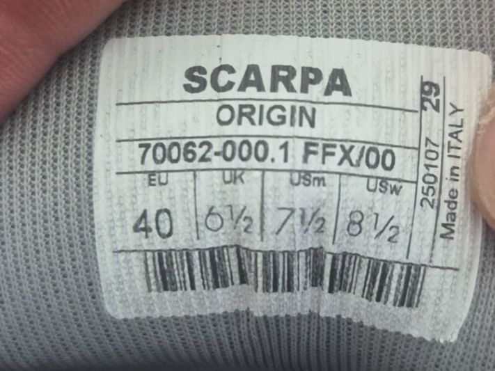 Pareti & prese d'arrampicata: Kletterschuhe Scarpa Origin – Usato da Holderbank AG venduto da Ohngesichtli 4
