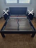 Bett 140cmx200cm schwarz mit Lattenrost