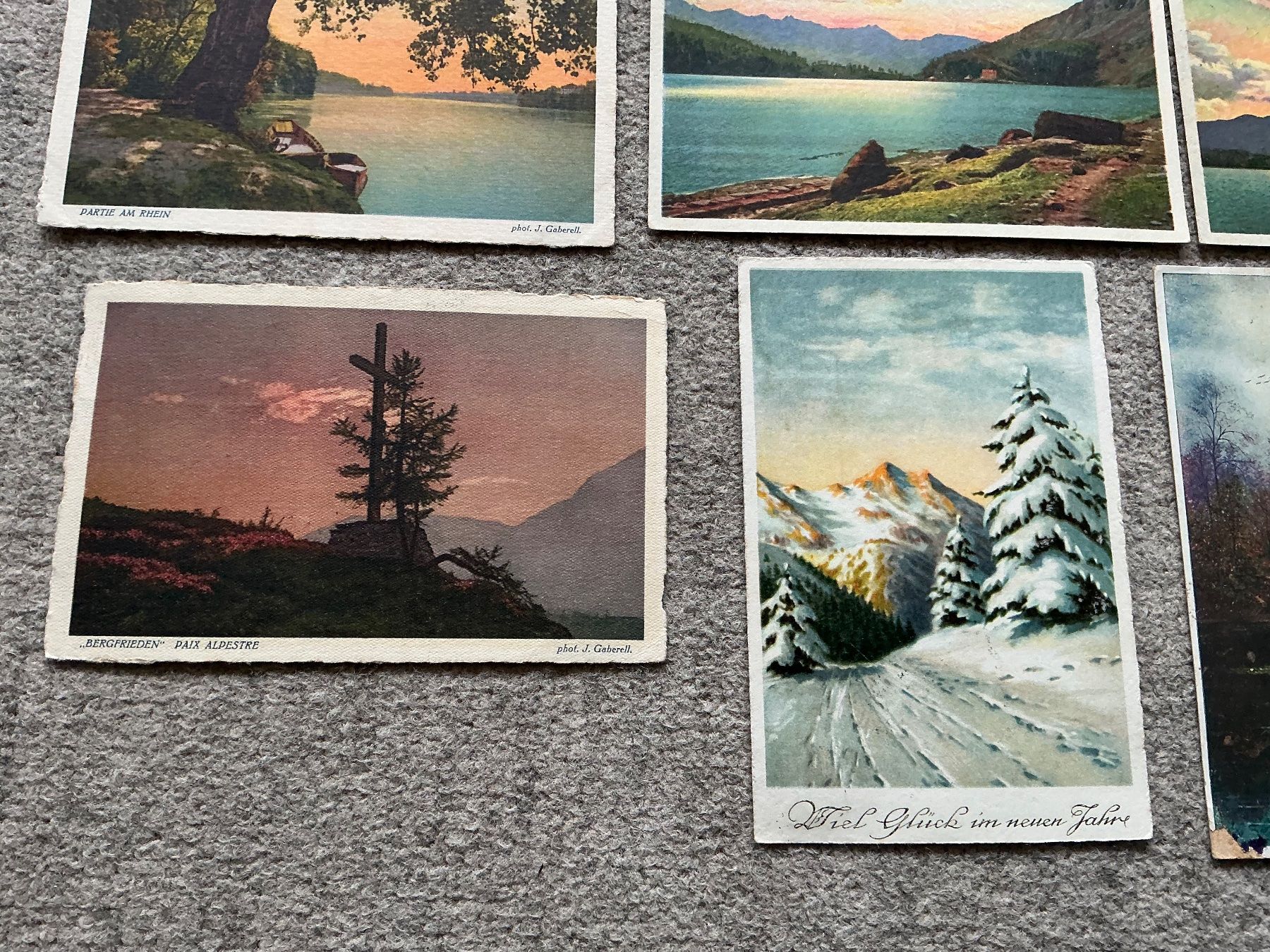 Ansichtskarten: Vintage Postkarten-Set mit Schweizer Landschaftsmotiven – Gebraucht aus Jona von Jancy60 2