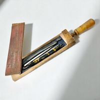 Affiloir à rasoir droit avec 2 rasoirs coupe-chou