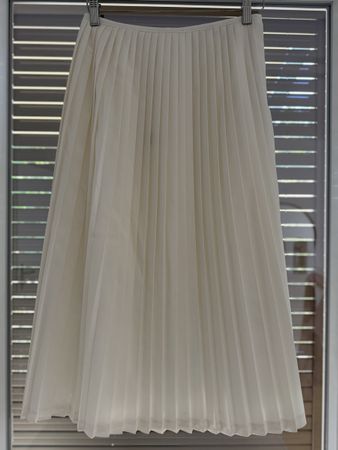 Massimo Dutti  Faltenrock Plissée Creme Gr. 38 - wie NEU