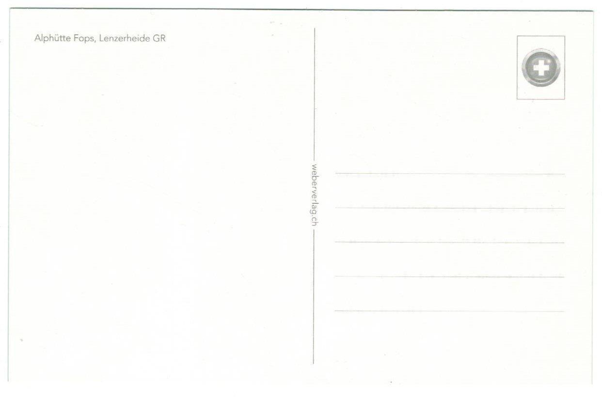 Cartoline postali: AK Alphütte Fops, Lenzerheide – Usato da Zürich venduto da tol_b7c7 1