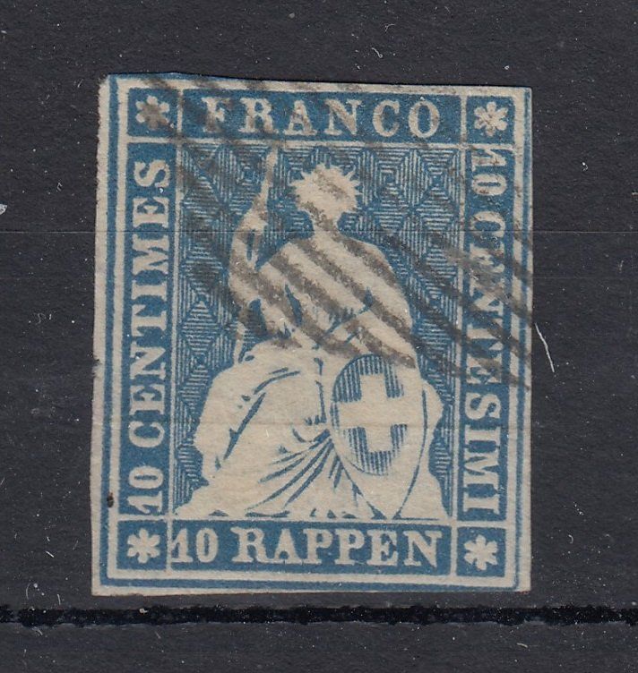 Alle Briefmarken: Strubel 23A2, verschwommener Druck, dunkle Farben – Gebraucht aus Beringen von Goeppeli