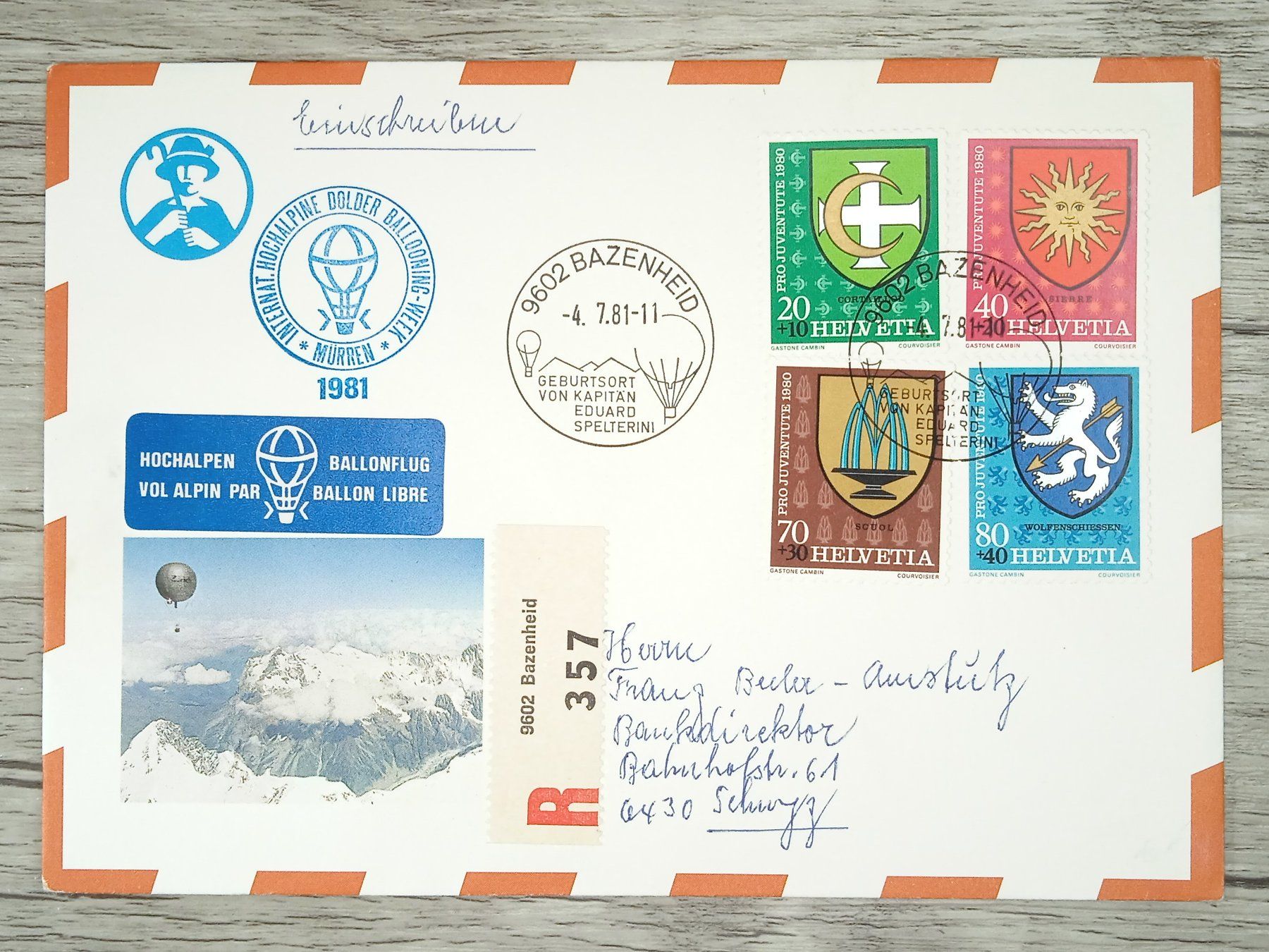 Tutti i francobolli: TR15 Enveloppe + Timbre Suisse 1981 – Usato da Cousset venduto da Patrick_Collections