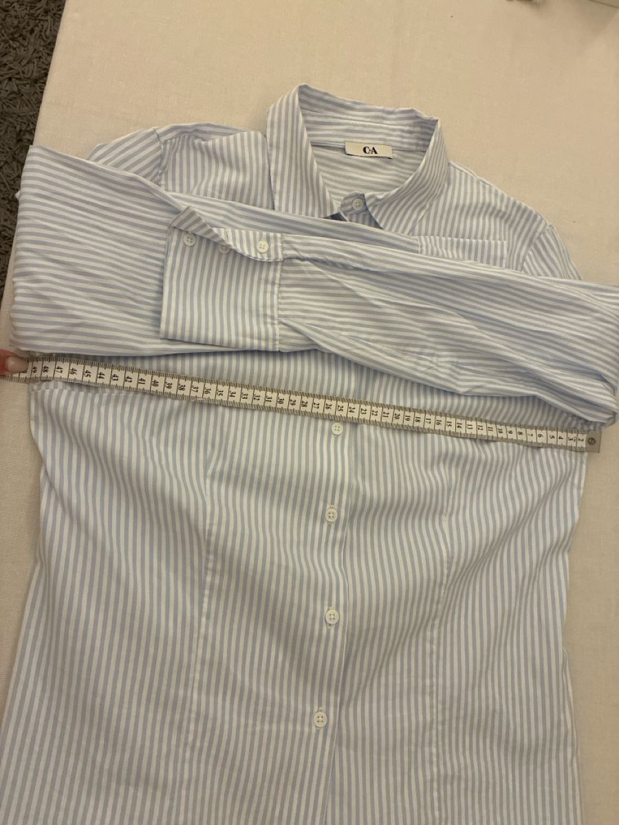 C&A Camicette: Sommer Bluse C&A gestreift, hellblau/weiss, Grösse 38 – Nuovo (secondo la descrizione) da Bäretswil venduto da Viechel 2