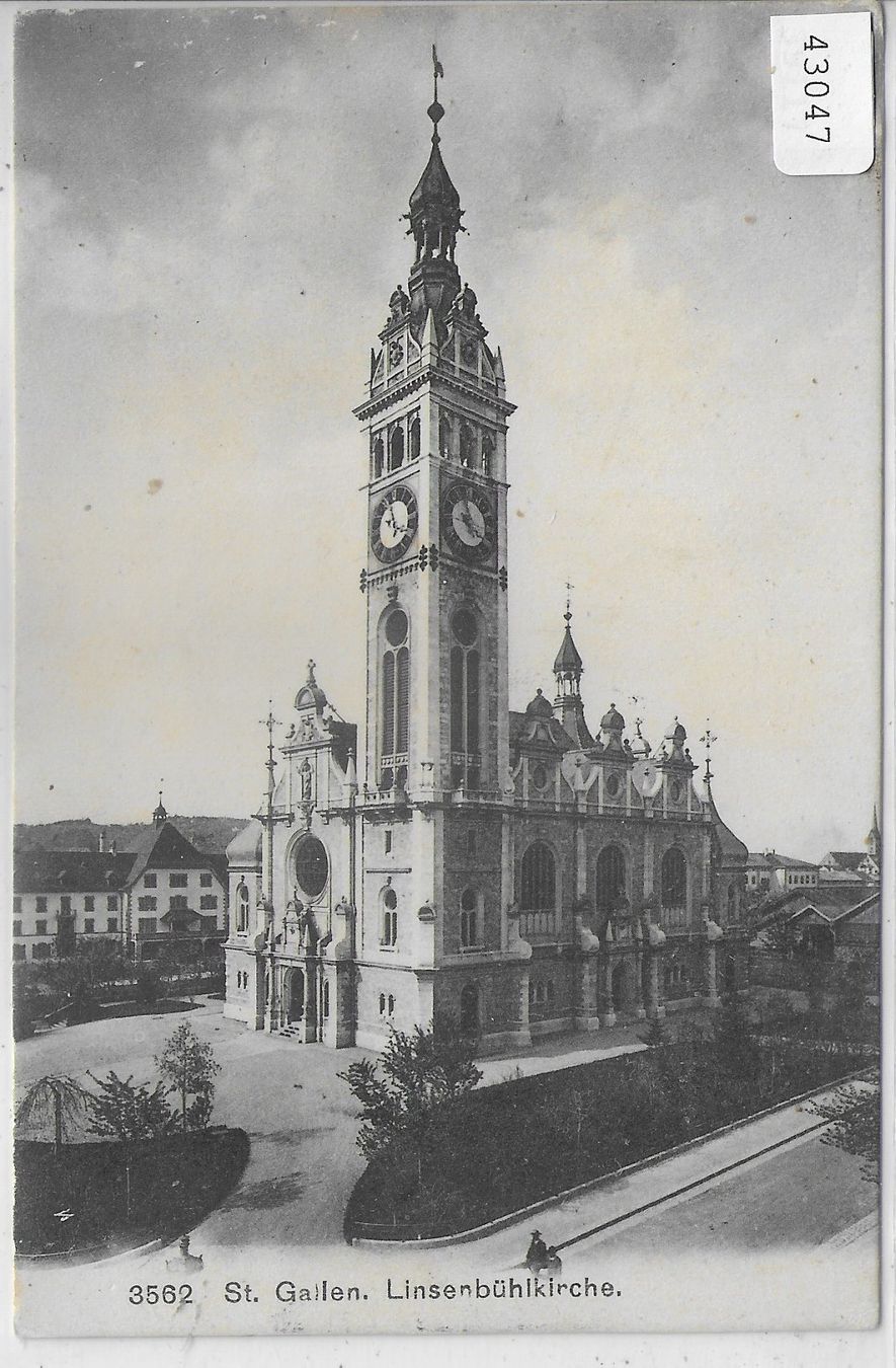 Ansichtskarten: St. Gallen - Linsenbühlkirche – Gebraucht aus Ettingen von Kartenplanet
