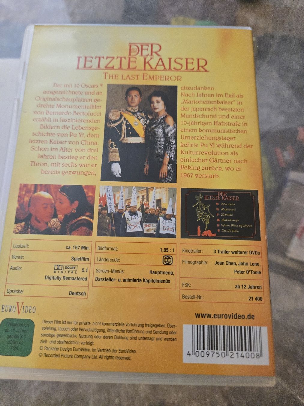 Tutti i DVDs: Der Letzte Kaiser DVD – Usato da Bussigny venduto da Kfdlt 1