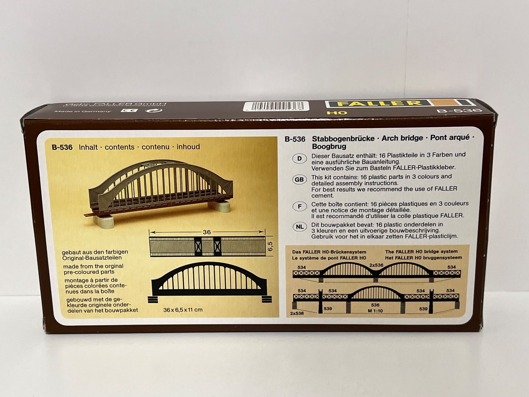 Faller Modelleisenbahnen: FALLER B-536 Stahlbogenbrücke  H0 – Neu und originalverpackt aus Geroldswil von TopTrain54 1