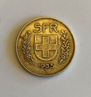 Schweizer Silber-Fünfliber 1935 B – 5 Franken