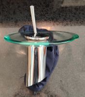 Wasserhahn verchromt mit Glas