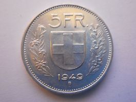 5 Fr. 1949 unz / perfekt