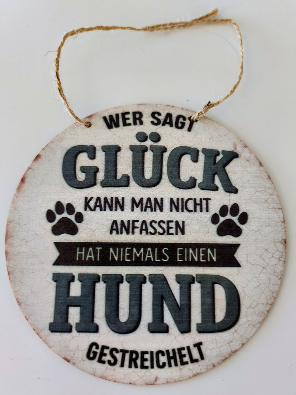 Schilder: Schild Hund Spruch Glück Neu 15cm – Neu und originalverpackt aus Münchenbuchsee von Zauberkistel