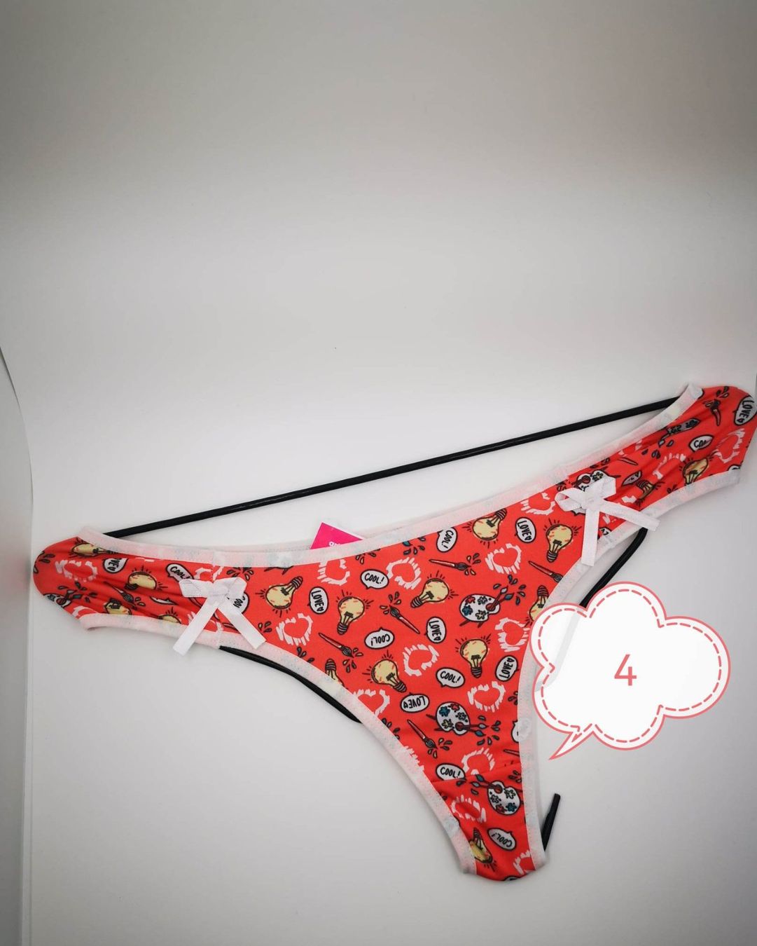 Sonstige Unterwäsche: Tanga string damen , 4 PACK,  String brésilien  taille S – Neu und originalverpackt aus La Chaux de fonds von Folylove 5