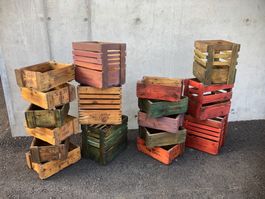 Antike Holzkisten, aufbereitet, Eptinger, verschiedene Farbe