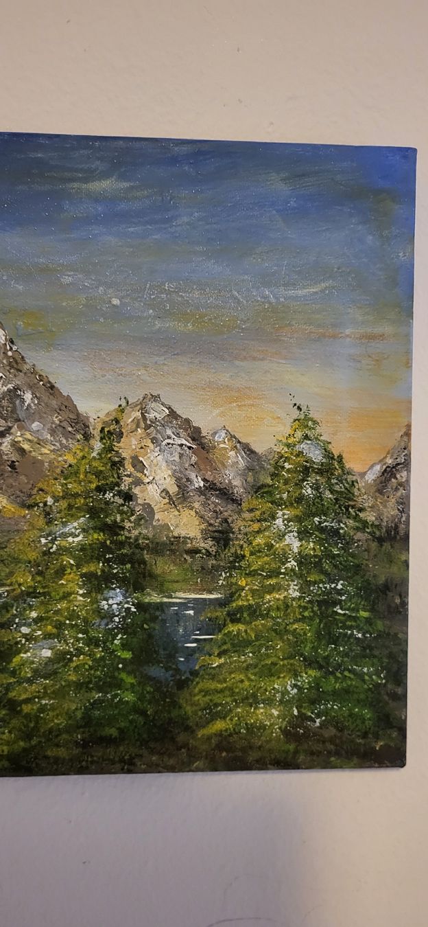 Foto & Immagini: Bergsee mit Berglandschaft handgemalt – Nuovo (secondo la descrizione) da Meggen venduto da car_rxl6 4