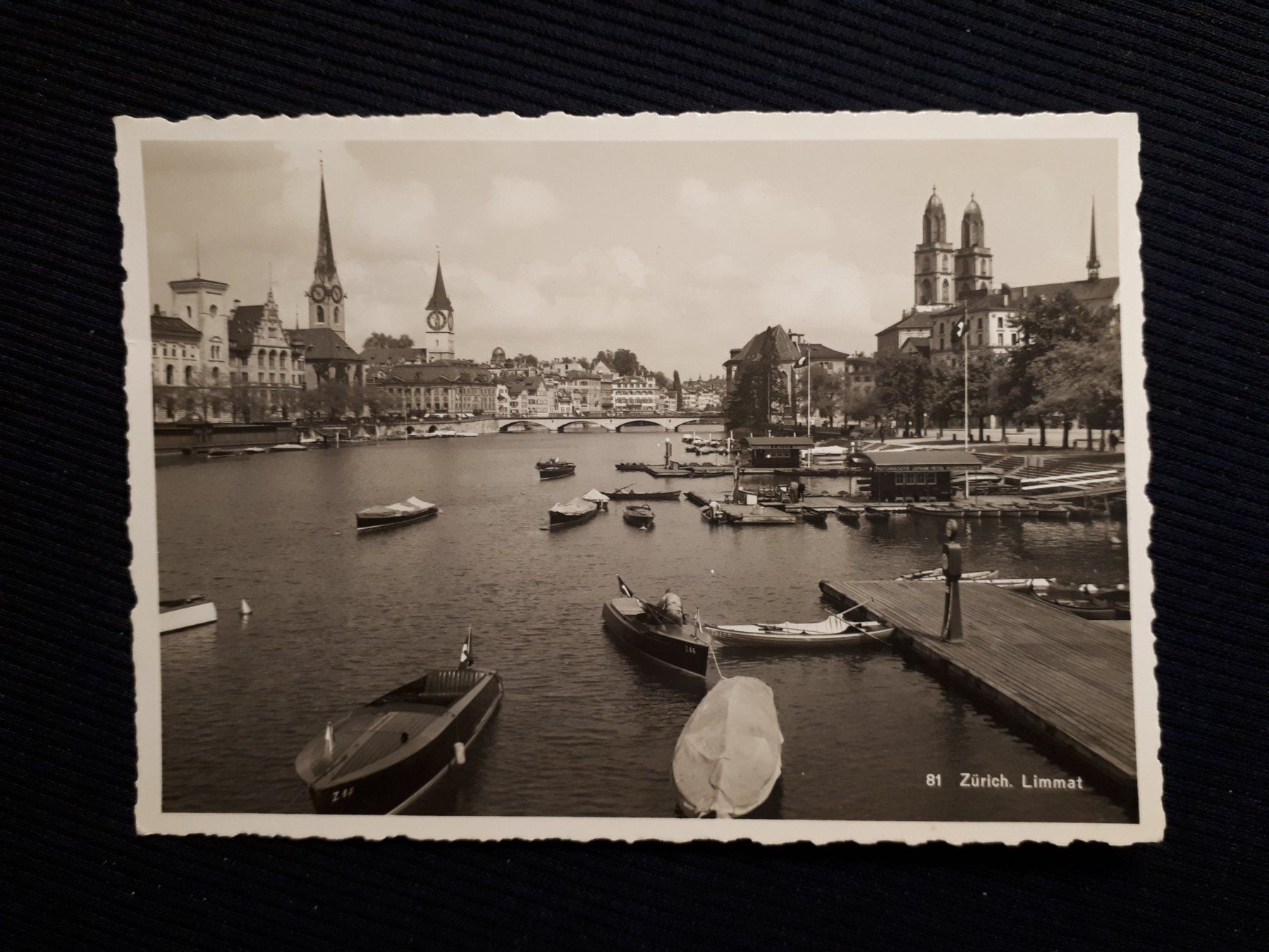 Ansichtskarten: ZURICH LIMMAT - ANIMIERTE BOOTE – Gebraucht aus Ponto Valentino von giorgia06