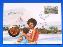 MAURITIUS - Münzbrief 1985 - TOP ERHALTUNG