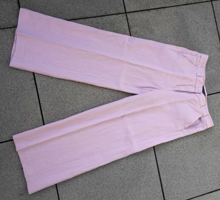 Luisa Cerano Hose Leinen rosa Gr. 40 Stoffhose weit