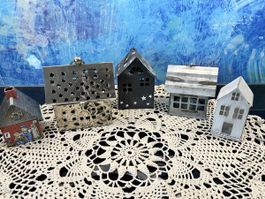 Fensterdeko Vintage Weihnachtsdeko Häuschen Tischdeko Häuser