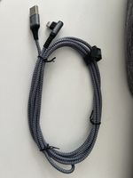 ANOKE USB-C Kabel 90 Grad gewinkelt Ladekabel Grau 2m neu