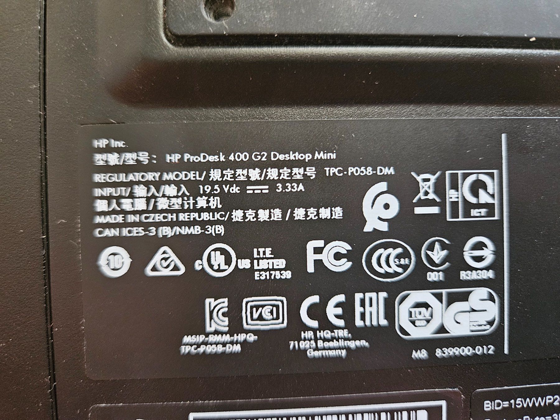 Hewlett Packard PC: HP ProDesk 400 G2 mini – Usato da Greifensee venduto da Tatau_Batterien 2