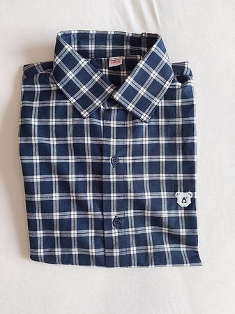 Chemise à carreaux bleu foncé - 2XL