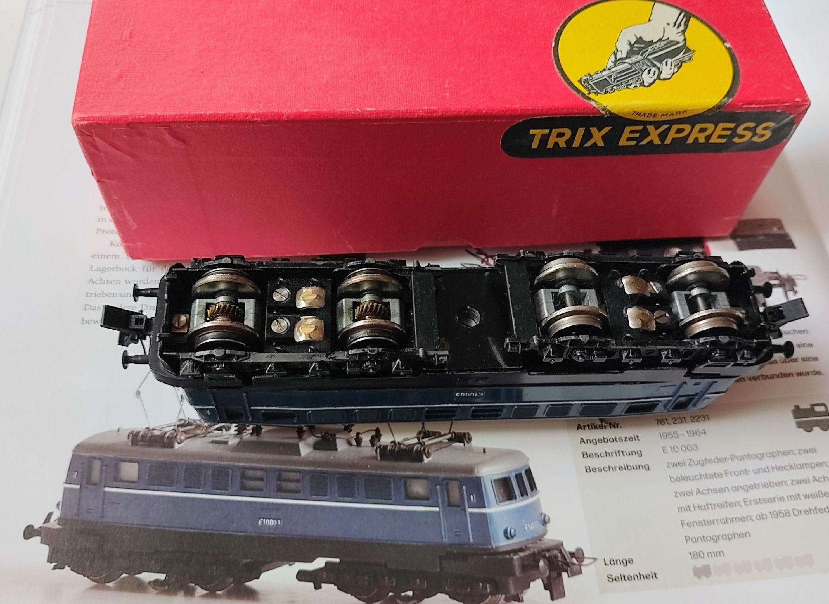 Modellini di ferrovie: TrixExpress E10 Prototyp der DB in Originalkartong anf.5OerJ – Usato da Kirchberg BE venduto da RadioGerberPrivat 4