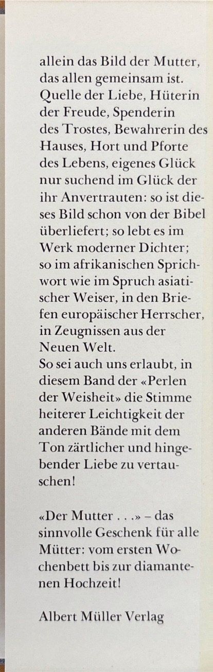 Libri: Perlen der Weisheit  - Der Mutter – Usato da Sarnen venduto da Livres 2