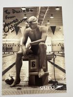 Original Autogrammkarte James Hickman GBR Schwimmer signiert